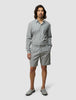 Tech Linen Elastic Shorts Charcoal