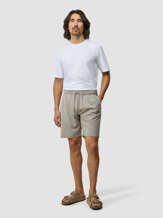 Tech Linen Elastic Shorts Raw Beige