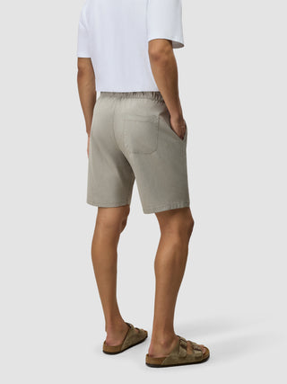 Tech Linen Elastic Shorts Raw Beige