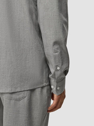 Tech Linen Casual Shirt Charcoal