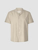 Tech Linen Bowling Short Sleeve Shirt Sandshell