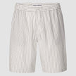 Tech Linen Elastic Shorts Navy Pinstripe