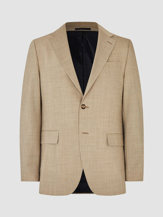 Tech Wool Blazer Sand Slim