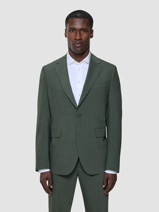 Tech Wool Blazer Green Night Regular
