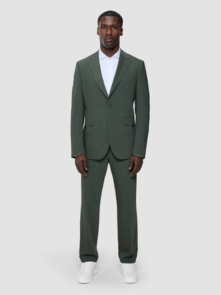 Tech Wool Blazer Green Night Regular