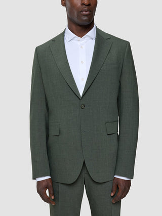 Tech Wool Blazer Green Night Slim