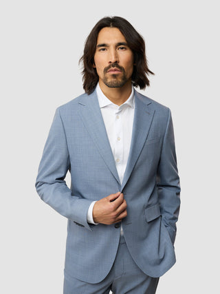 Tech Wool Blazer Light Blue Slim
