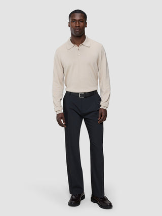 Tech Wool Suit Pants Relaxed Fit Black