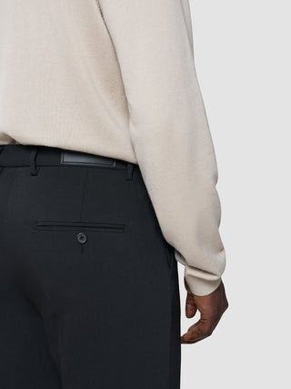 Tech Wool Suit Pants Relaxed Fit Black