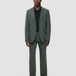 Tech Wool Suit Pants Relaxed Fit Green Night