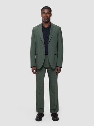 Tech Wool Suit Pants Relaxed Fit Green Night