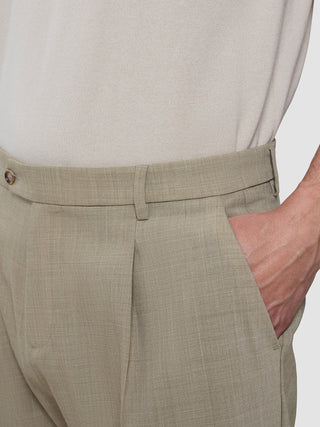 Tech Wool Suit Pants Relaxed Fit Sand