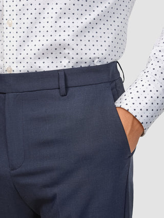 Tech Wool Suit Pants Slim Navy