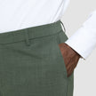 Tech Wool Suit Pants Slim Green Night