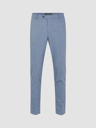 Tech Wool Suit Pants Slim Light Blue