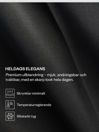 Tech Wool Suit Pants Slim Black