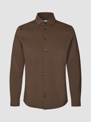 Travel Shirt Saddle Brown Regular