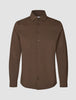 Travel Shirt Saddle Brown Slim