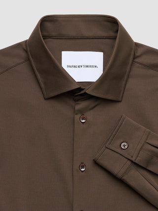 Travel Shirt Saddle Brown Regular