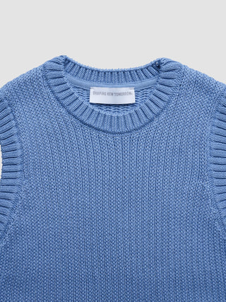 Women's Structured Knit Top Serenity Blue