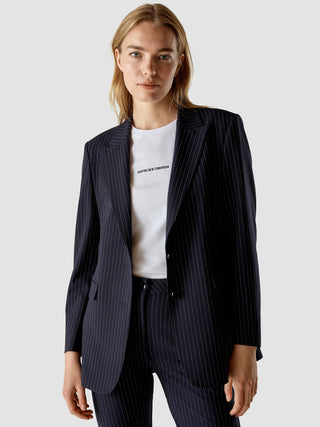 Essential Suit Tapered Navy Pinstripe