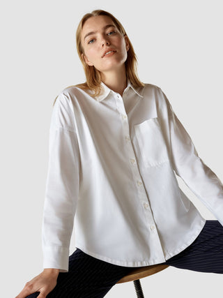 Oversized Long Sleeve Shirt White