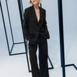 Essential Blazer Black Silver Pinstripe