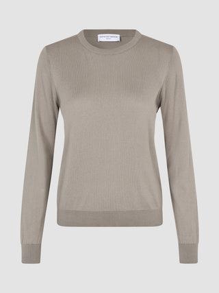 Fine Knit Crewneck Dark Sand