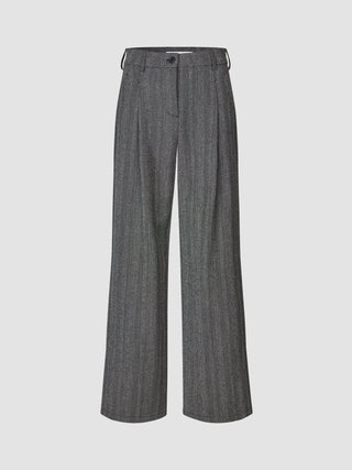 Serene Pants Wide Grey Herringbone