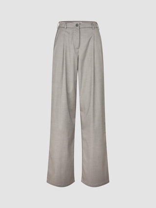 Women's Skye Pants Wide Mellow Beige Herringbone
