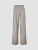 Skye Set Mellow Beige Herringbone Shirt & Wide Pants