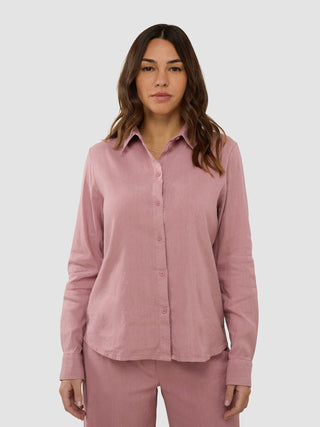 Women's Linen Shirt Dusty Cerise
