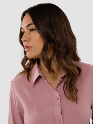 Women's Linen Shirt Dusty Cerise