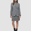 Ashryn Set Domino Herringbone Blazer and Short Skirt