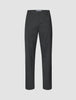 Atelier-byxor i mörkgrått, avslappnad modell i bruten twill med en ledig passform och knäppning framtill i en ren skandinavisk stil.
