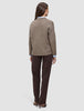 Women's Chunky Soft Wool Knit Cardigan Taupe Melange