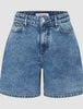 Women Classic Denim Shorts Snow Blue Wash