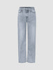 Women's Classic Jeans Straight Light Grey Washed