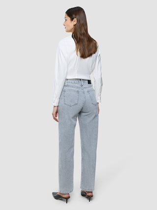 Women's Classic Jeans Straight Light Grey Washed