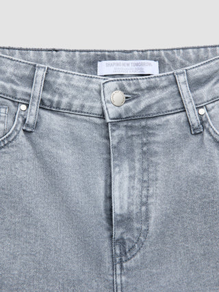 Women's Classic Jeans Tapered Light Grey Washed