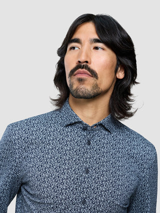 Classic Shirt Floral Allover Navy Regular