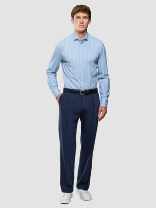 Classic Shirt Light Blue Herringbone Slim