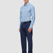 Classic Shirt Light Blue Herringbone Slim