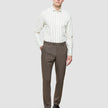 Classic Shirt Sand Herringbone Stripes Slim