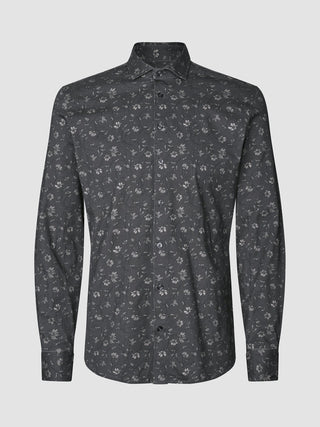 Classic Shirt Grey Floral Slim