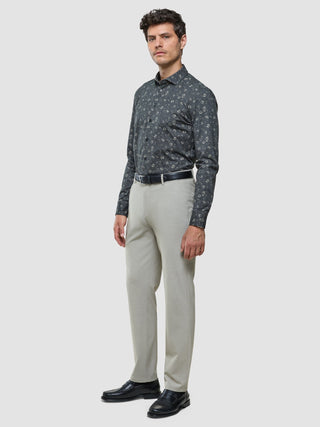 Classic Shirt Grey Floral Slim