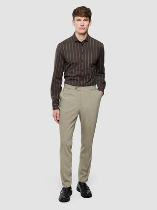 Classic Shirt Brown Pinstripes Regular
