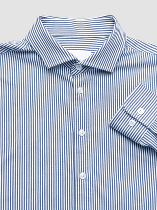 Classic Shirt Marine Herringbone Regular