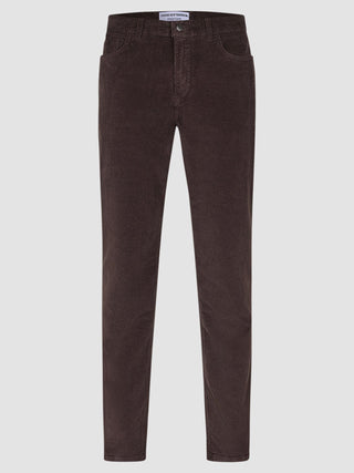 Deep Espresso Shaping New Tomorrow-byxor i corduroy med rak passform och stretch.