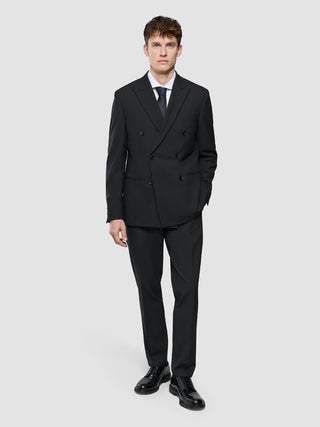 Double Breasted Essential Blazer Black